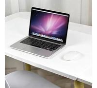 Large Desk Pad with Edge Protection, Non-Slip Waterproof Office Extended Mouse Mat for Laptop Keyboard, Smooth Desk Blotter for Write Work Game Typing (White,80x45cm)