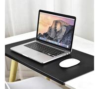 Large Desk Pad with Edge Protection, Non-Slip Waterproof Office Extended Mouse Mat for Laptop Keyboard, Smooth Desk Blotter for Write Work Game Typing (Black,100x40cm)
