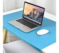 Large Desk Pad with Edge Protection, Non-Slip Waterproof Office Extended Mouse Mat for Laptop Keyboard, Smooth Desk Blotter for Write Work Game Typing (Blue,70x40cm)