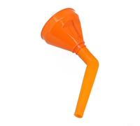 Large Detachable Car Oil & Fuel Funnel with Removable Brass Strainer, Acid-Resistant Polyethylene, Splash Guard Rim and Two-Step Spout for Vehicles