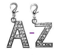 Large Diamante Bling Clip On Alphabet Letter Charm Gift Idea (S)