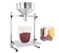 Large-Diameter Dispensing Funnel with Support Stand & Lifting Platform, Manual Wide Mouth Filling Machine Stainless Steel, Adjustable Height for Bottling Packaging 2cm
