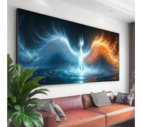 Large Diamond Art Animal 100x40 cm, 5D Diamond Painting Kits for Adults, DIY Full Drill Round Crystal Art Crafts Canvas Painting, Phoenix Paint by Numbers for Adults Beginner, Room Decor Gifts J-8