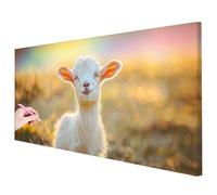 Large Diamond Art Animals Kits 80x30cm 5D Diamond Painting Sheep Kits for Adults DIY Full Drill Crystal Gem Art Adult Crafts Large Size Dimond Painting Embroidery Crafts Autumn Decorations Gifts I-82