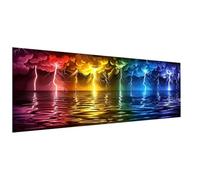 Large Diamond Art Aurora 48x16inch, Diamond Art Painting Lightning Diamond Painting Kits for Adults, DIY 5D Gem Art Painting by Numbers Crystal Creations Gifts, Christmas Room Decor 120x40cm YF-160