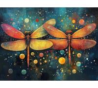 Large Diamond Art Dragonfly Diamond Painting, Dimond Painting Animal Mosaic Kits for Adults 5D DIY Full Drill Gem Art Cross Stitch Crafts Embroidery Kit for Room Wall Decor, Gifts 50x40cm -lsy250101A