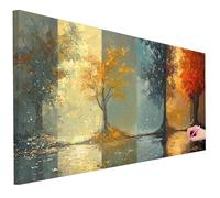 Large Diamond Art for Adults 100x40cm Diamond Painting Retro Kits, 5D Tree Dimond Art Hobbies for Adults Women Beginners, DIY Round Full Drill Crystal Gem Paintings Kits for Christmas Decorations K-54