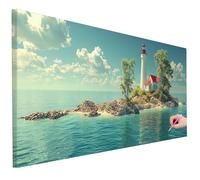 Large Diamond Art for Adults 130x50cm Diamond Painting Ocean Kits, 5D Lighthouse Dimond Art Hobbies for Adults Women Beginners, DIY Full Drill Crystal Gem Paintings Kits for Christmas Decorations A-24