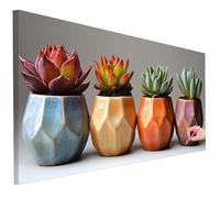 Large Diamond Art for Adults 130x50cm Diamond Painting Plant Kits, 5D Succulent Dimond Art Hobbies for Adults Women Beginners, DIY Full Drill Crystal Gem Paintings Kits for Christmas Decorations A-44