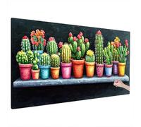 Large Diamond Art for Adults 140x60cm Cactus, Flower Diamond Painting Kits for Kids Beginners, 5D DIY Full Drill Canvas Gem Arts and Crafts, Hobbies for Adults Women, Autumn Home Decor, Gifts R-25