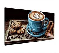 Large Diamond Art for Adults 140x60cm Coffee, Abstract Diamond Painting Kits for Kids Beginners, 5D DIY Full Drill Canvas Gem Arts and Crafts, Hobbies for Adults Women, Autumn Home Decor, Gifts B-56