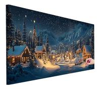 Large Diamond Art for Adults 200x80cm Diamond Painting Christmas Kits 5D Landscape Dimond Art Hobbies for Adults Women Beginners Full Drill Crystal Gem Paintings Kits for Christmas Decorations A-62