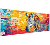 Large Diamond Art for Adults 240x80cm Abstract 5D Diamond Painting Kits for Adults Full Round Drill Crystal Gem Art Kits DIY Zebra Dimond Painting Embroidery Crafts Autumn Decor Gifts for Women P-55