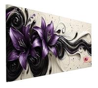 Large Diamond Art for Adults 250x100cm Diamond Painting Abstract Kits, 5D Flower Dimond Art Hobbies for Adults Women Beginners, DIY Full Drill Crystal Gem Paintings Kits for Christmas Decorations A-12