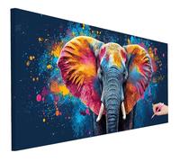 Large Diamond Art for Adults 250x100cm Diamond Painting Elephant Kits 5D Animals Dimond Art Hobbies for Adults Women Beginners, DIY Full Drill Crystal Gem Paintings Kits for Christmas Decorations A-38