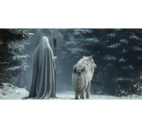 Large Diamond Art for Adults 36 * 71 Figure, Wolf Diamond Painting Kits for Kids Beginners, Full Drill Canvas Gem Arts and Crafts, Hobbies for Adults Women for Christmas Decorations,Home Decor Z-1180