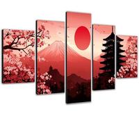 Large Diamond Art for Adults 5 Pack 100x200cm/39x79in 5D Diamond Painting Japan DIY Full Drill Sequins Rhinestone Gem Crystal Arts Kits,Paint by Numbers for Adults for Home Wall Decor Sakura 2 0b-1196