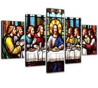 Large Diamond Art for Adults 5 Pack 30x50cm/12x20in 5D Diamond Painting Religion DIY Full Round Drill Gem Crystal Arts Kits, Paint by Numbers for Adults for Home Wall Decor The Last Supper 0b-1048