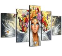 Large Diamond Art for Adults 5 Pack 88x175cm/34x69in 5D Diamond Painting Angel DIY Full Drill Sequins Rhinestone Gem Crystal Arts Kits, Paint by Numbers for Adults for Home Wall Decor Women 3 0b-1202