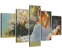 Large Diamond Art for Adults 5 Pack 88x175cm/34x69in 5D Diamond Painting Flower DIY Full Drill Sequins Rhinestone Gem Crystal Arts Kits, Paint by Numbers for Adults for Home Wall Decor Women 5 0b-1374