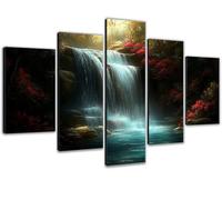 Large Diamond Art for Adults 5 Pack 88x175cm/34x69in 5D Diamond Painting Landscape DIY Full Drill Sequins Rhinestone Gem Crystal Arts Kits, Paint by Numbers for Adults for Home Wall Decor Fall 0b-1352