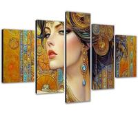 Large Diamond Art for Adults 5 Pack 88x175cm/34x69in 5D Diamond Painting Woman DIY Full Round Drill Sequins Rhinestone Gem Crystal Arts Kits, Paint by Numbers for Adults for Home Decor Retro 0b-1412