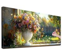 Large Diamond Art for Adults, 5D DIY Flower Diamond Art Painting 44x20 inch, Full Drill Farm Crystal Art Rhinestone Gem Arts and Crafts for Adults, Paint with Diamonds for Home Decor and Gifts, W-01