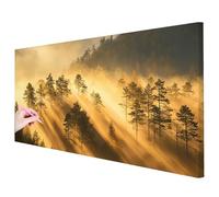 Large Diamond Art Forest Kits 150x60cm 5D Diamond Painting Landscape Kits for Adults, DIY Full Drill Crystal Gem Art Adult Crafts, Large Size Dimond Painting Embroidery Crafts Autumn Decor Gifts K-70