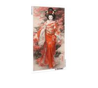 Large Diamond Art Geisha Diamond Painting 24x48 in, Diamond Art Painting for Adults Kids DIY Full Drill Diamond Embroidery Crystal Art Paintings Pictures for Autumn Home Wall Decor, Women Gifts L-1162