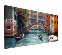 Large Diamond Art Kits 150x60cm Diamond Painting Venice DIY Gem Arts and Crafts for Adults 5D Full Drill Crystal Dimond Painting Landscape Kits Hobbies for Adults Women Autumn Decorations Gifts S-87