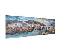 Large Diamond Art Kits Adults 150x50cm, 5D Diamond Painting River Dimond Art for Beginner, DIY Full Drill Crystal Arts and Crafts Canvas Painting Houses, Hobbies for Adults Women, Room Decor 2Y-891