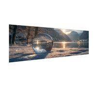 Large Diamond Art Kits Adults 180x60cm, 5D Diamond Painting Sunrise Dimond Art for Beginner, DIY Full Drill Crystal Arts and Crafts Canvas Painting Snowball, Hobbies for Adults Women, Room Decor 2Y-65