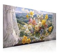 Large Diamond Art Kits Adults 50x100cm Landscape Diamond Painting with Complete Tool Set, DIY 5D Crystal Gem Art Cross Stitch Paint by Numbers Flower Full Drill Pictures for Home Decor & Gifts 2Z-293