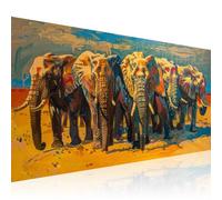 Large Diamond Art Kits Adults 60x120cm Elephant Diamond Painting with Complete Tool Set, DIY 5D Crystal Gem Art Cross Stitch Paint by Numbers Tribe Full Drill Pictures for Home Decor & Gifts 2Z-844