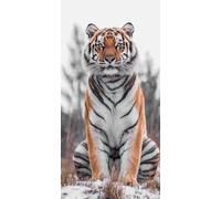 Large Diamond Art Kits Adults, Animal Tiger 5D Diamond Painting for Kids Crystal Gem Art Round Full Drill Canvas Painting DIY Cross Stitch Crafts Home Wall Room Decor, Gifts for Women 20x40 inch a-195