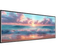 Large Diamond Art Kits Adults Beach Diamond Painting Sunset (1), Square Full Drill Rhinestone Crystal Art Kits for Adults Mosaic Kit, Embroidery Kit for Beginners for Home Wall Decor 80x160cm P1-176