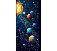 Large Diamond Art Kits Adults, Cosmic Planet 5D Diamond Painting for Kids Crystal Gem Art Full Drill Canvas Painting DIY Cross Stitch Crafts Home Wall Room Decor, Gifts for Women 10x20 inch a-1083