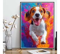 Large Diamond Art Kits Adults, Dog Diamond Painting Animal Dimond Painting 5D DIY Full Drill Crystal Embroidery Cross Stitch Crafts for Adults, Bedroom Decor, Wall Art, Gifts 16x20inch -ly25082J6
