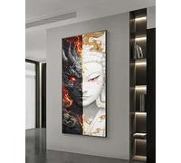 Large Diamond Art Kits Adults/Kids, Evil Diamond Painting Kits Full Square Drill, 5D Diamond Paintings Gem Art, DIY Dimond Picture Arts Crafts, Modern Room Wall Decor (29.5x57.1 in/75x145 cm Sacred)
