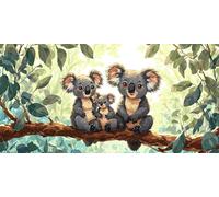 Large Diamond Art Kits Adults, Koala 5D Diamond Painting for Kids Crystal Gem Art Round Full Drill Canvas Painting DIY Cross Stitch Crafts Home Wall Room Decoration, Gifts for Women 14x28 inch a-547