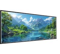 Large Diamond Art Kits Adults Lake Diamond Painting Tree, 5D Square Full Drill Rhinestone Crystal Art Kits for Adults Mosaic Kit, Embroidery Kit for Beginners for Winter Home Wall Decor 30x60cm P1-236