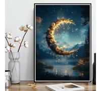 Large Diamond Art Kits Adults, Moon Diamond Painting Jungle Dimond Painting 5D DIY Full Drill Crystal Embroidery Cross Stitch Crafts for Adults, Bedroom Decor, Wall Art, Gifts 30x40cm -ly250827O