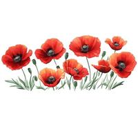 Large Diamond Art Kits Adults, Red Diamond Painting Kit, Full Drill 5D Dimond Art for Kids Beginners, DIY Poppy Rhinestone Embroidery Crystal Arts and Crafts for Adults, Home Decor 64x32 inch c-9408