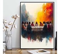 Large Diamond Art Kits Adults, The Last Supper Diamond Painting Abstract Dimond Painting 5D DIY Full Drill Crystal Embroidery Cross Stitch Crafts for Adults, Bedroom Decor 90x120cm -ly25082SRZ3