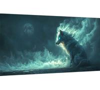 Large Diamond Art Kits Adults, Wolf Diamond Painting Animal Dimond Painting 5D DIY Full Drill Crystal Embroidery Cross Stitch Crafts for Adults, Bedroom Decor, Wall Art, Gifts 70*140CM -ly250757