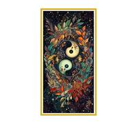 Large Diamond Art Kits Adults Yin Yang Symbol - 5D Diamond Painting Kits for Kids, Round Full Drill Gem Crystal Art Mosaic Kits, for Wall Decor Home Office Decor Pictures, Female Gifts 12x24inch i793