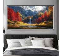 Large Diamond Art Kits for Adults Forest, 5D Natural Scenery Diamond Painting Kits for Adults Beginners 27.6x15.7inch/70x40cm, DIY Full Round Drill Diamond Dots Crystal Art Embroidery Craft (WL352)