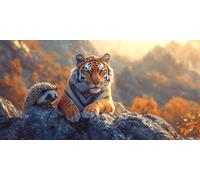 Large Diamond Art Kits for Adults Hedgehog 60x120cm/24x48in Full Drill Round Rhinestone Big Diamond Painting Kit Tiger, Gem Art Cross Stitch Embroidery Canvas for Crafts Home Wall Decor Gifts f0j-970