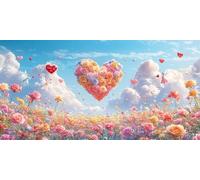 Large Diamond Art Kits for Adults Love 60x120cm/24x48in Full Drill Round Rhinestone Big Diamond Painting Kit Sky, Gem Art Cross Stitch Embroidery Canvas for Crafts Home Wall Decor Gifts Women f0j-1206