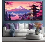 Large Diamond Art Kits for Adults Mount Fuji, 5D Japanese Landscape Diamond Painting Kits for Adults Beginners 39.4x15.7inch/100x40cm, DIY Full Square Drill Crystal Art for Home Wall Decor (WL365)